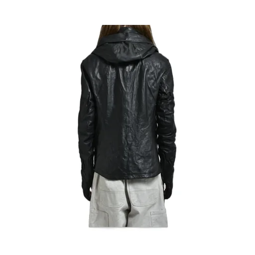 Horse Leather Glove Attached Jacket / Blk