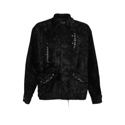 Crush Velvet Blouson / Black