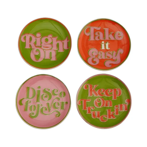 Jonathan Adler Pack Of 4 Deep Thoughts Coasters
