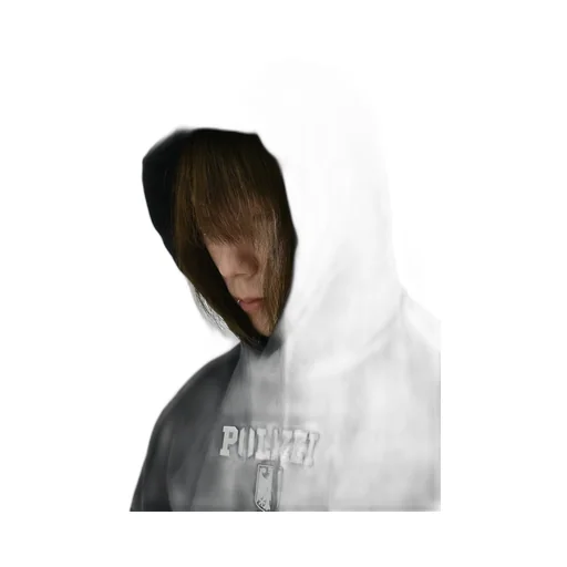 Polizei Oversized Hoodie / Washed Blk