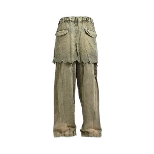 Waist Layerd Flight Pants / Kha