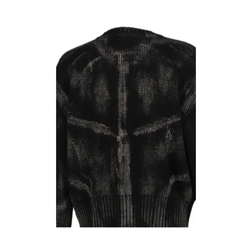 Painted Corset Knit Cardigan / Blk