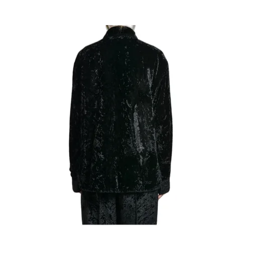 Crush Velvet Blouson / Black