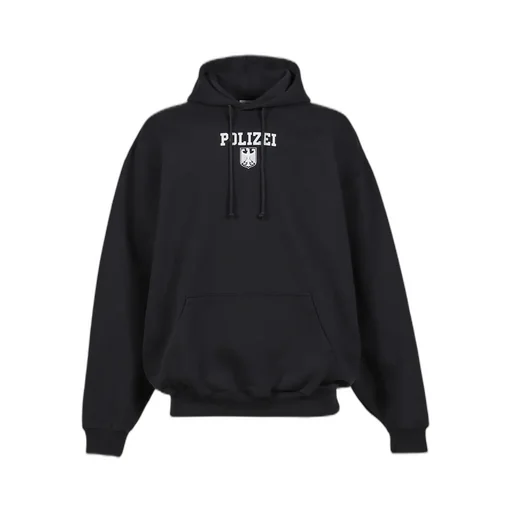 Polizei Oversized Hoodie / Washed Blk