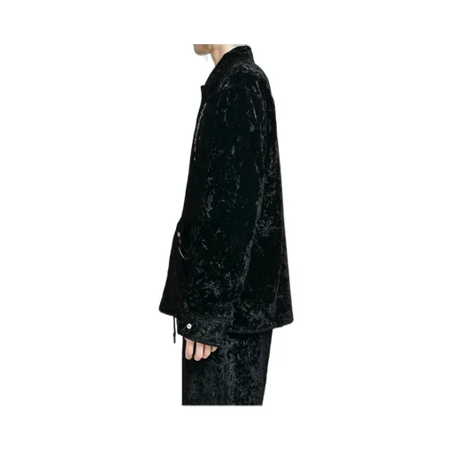 Crush Velvet Blouson / Black
