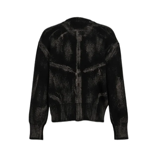 Painted Corset Knit Cardigan / Blk