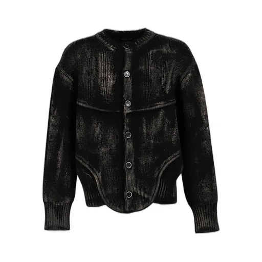 Painted Corset Knit Cardigan / Blk