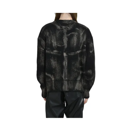 Painted Corset Knit Cardigan / Blk