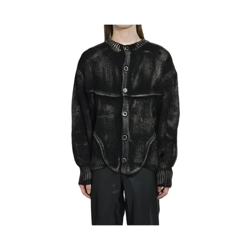 Painted Corset Knit Cardigan / Blk
