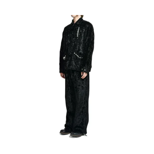 Crush Velvet Pants / Black