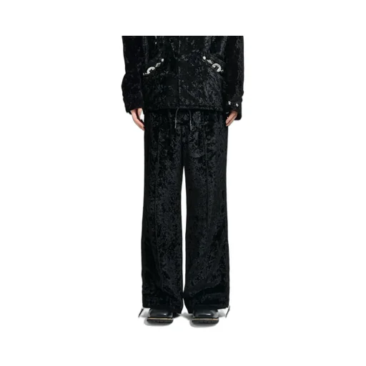 Crush Velvet Pants / Black
