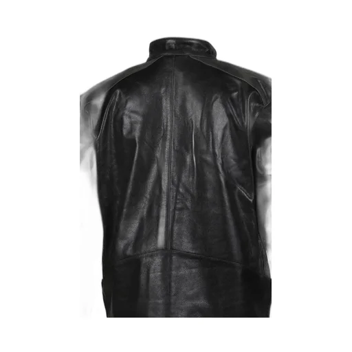 Embossed Leather Biker Jacket / Blk