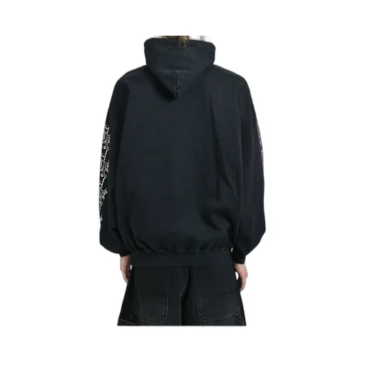 Cof Logo Oversized Hoodie / Washed Blk