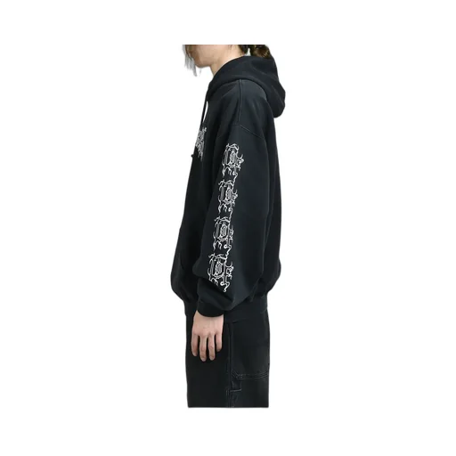Cof Logo Oversized Hoodie / Washed Blk