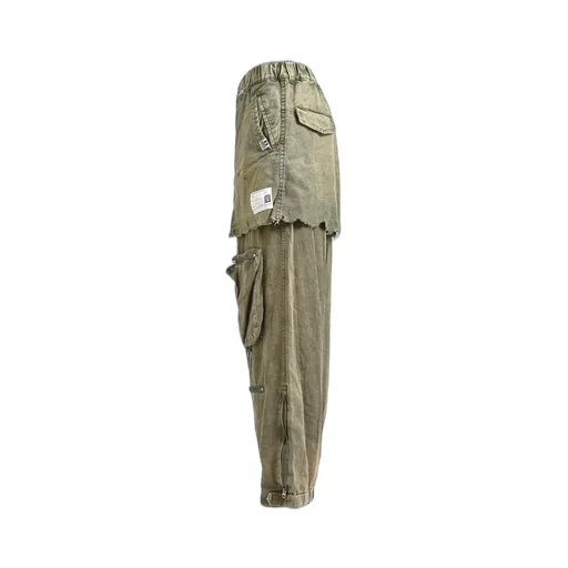 Waist Layerd Flight Pants / Kha