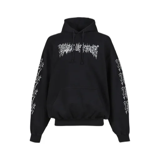 Cof Logo Oversized Hoodie / Washed Blk