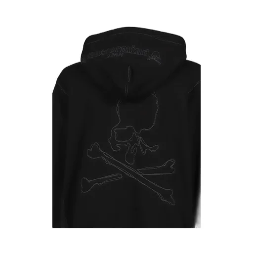 Stitched Zip-Up Hoodie / Black