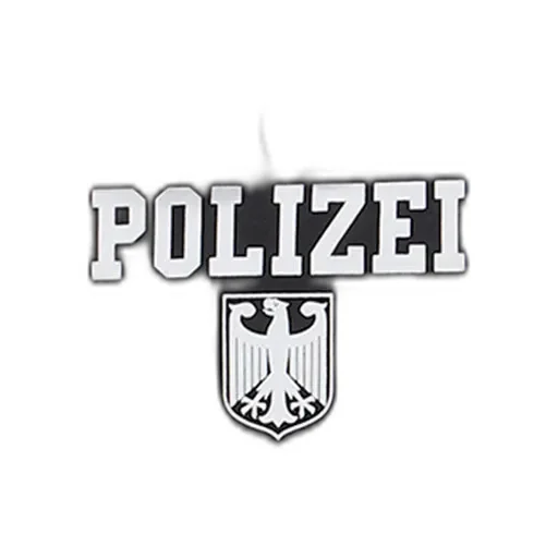Polizei Fitted Zip-Up Hoodie / Blk
