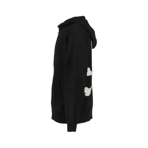 Lounge Zip-Up Hoodie / Blk X Wht