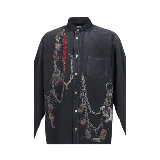 Embroidered Chain Shirt / Gry
