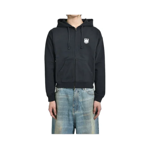 Polizei Fitted Zip-Up Hoodie / Blk