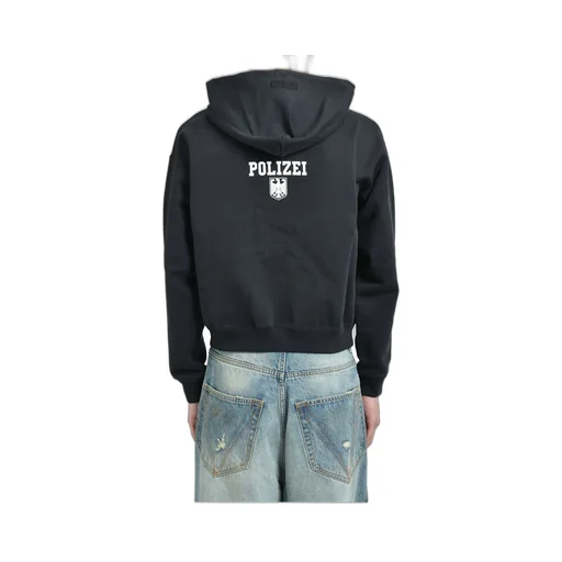 Polizei Fitted Zip-Up Hoodie / Blk