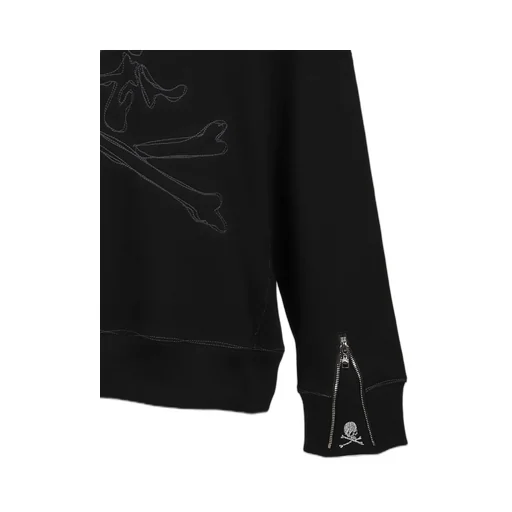 Stitched Zip-Up Hoodie / Black