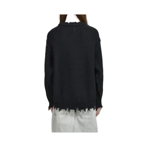 Glow-In-The-Dark Skull Knit Pullover / Blk