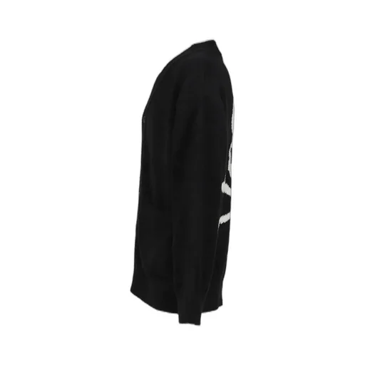 Lounge Cardigan / Black X Wht