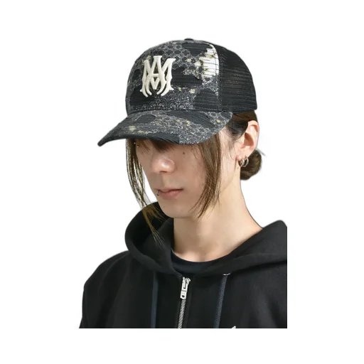 Bandana Repair Trucker Hat / Blk