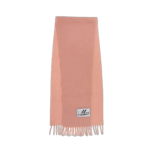 Marni Logo Patch Fringed Scarf