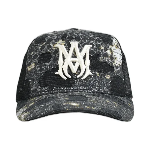 Bandana Repair Trucker Hat / Blk
