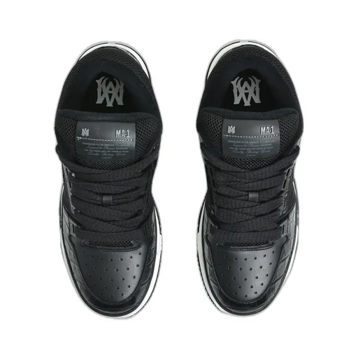 Croc Debossed Ma-1 / Black