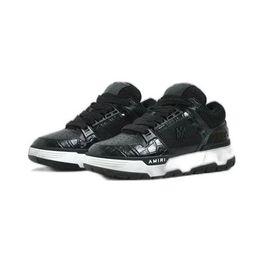 Croc Debossed Ma-1 / Black