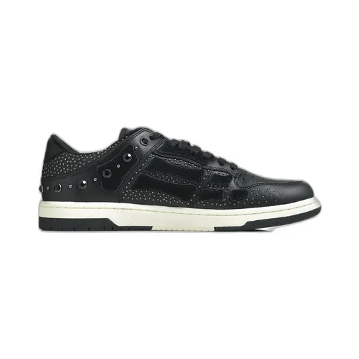 Crystal Studded Skel Top Low / Blk