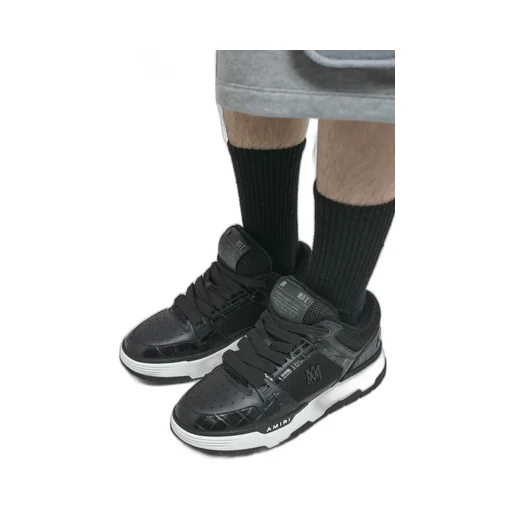 Croc Debossed Ma-1 / Black