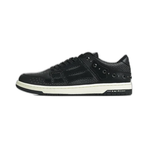 Crystal Studded Skel Top Low / Blk