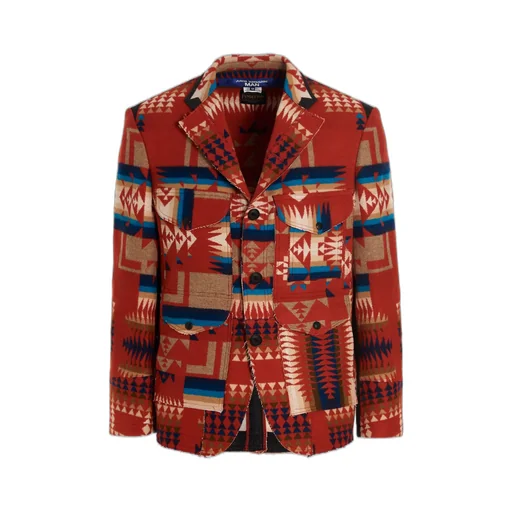 Junya Watanabe All-Over Pattern Single-Breasted Jacket