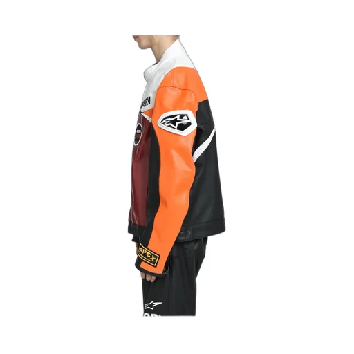 Race Craft Leather Jacket / Org