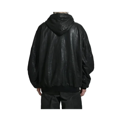 Leather Bomber / Black