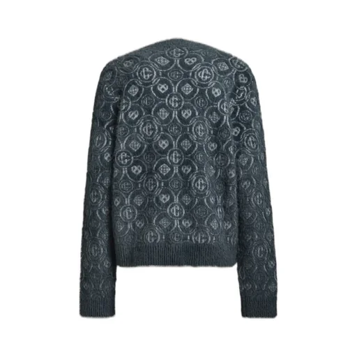 Fluffy Monogram Crew Neck / Gry