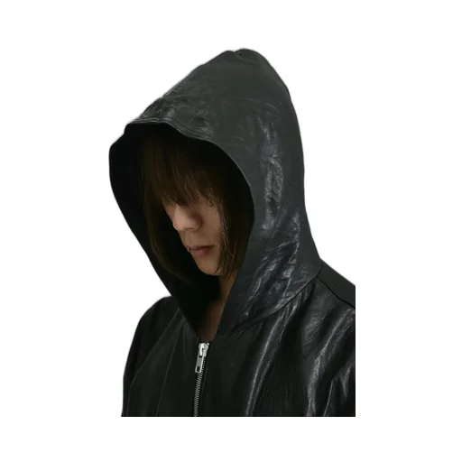 Leather Bomber / Black