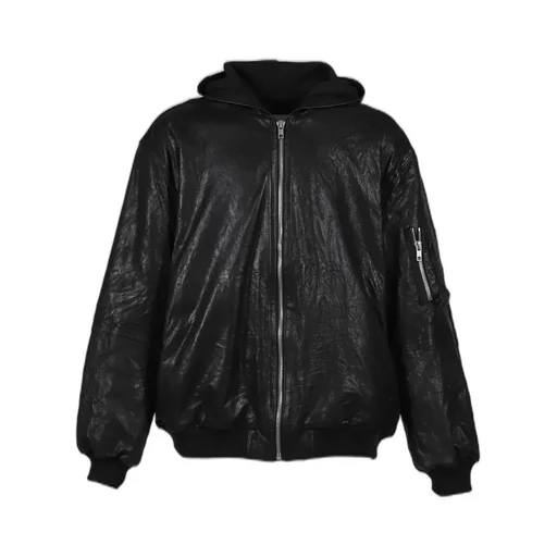 Leather Bomber / Black