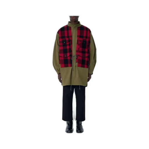 Junya Watanabe Man Checked Drawstring Coat