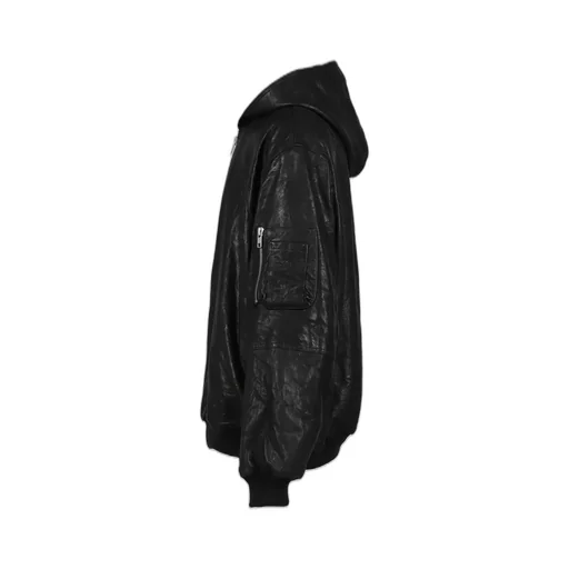 Leather Bomber / Black