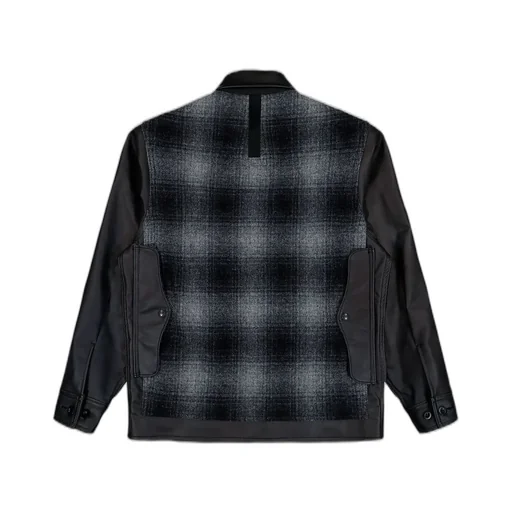 Synthetic Leather X Wool Moss Cloth Check Filson W Name