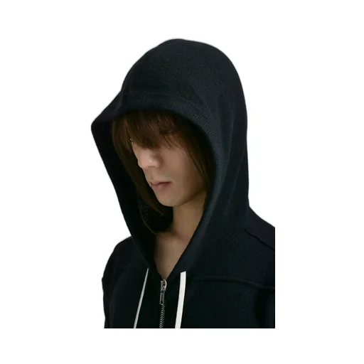 Zipped Hoodie / Black