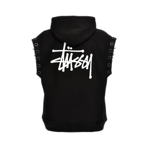 Junya Watanabe Man X Stussy Logo Printed Sleeveless Hoodie