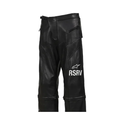 Neo Bat Leather Pants / Black