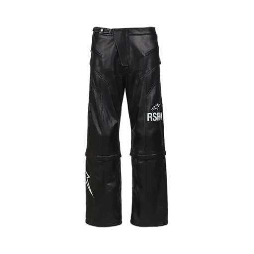 Neo Bat Leather Pants / Black